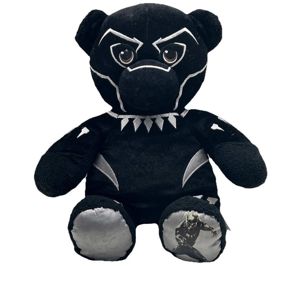 Build a Bear 16" Black Panther Plush Stuffed Animal Marvel Comics Movie Doll Toy